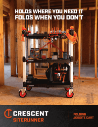 Coverpage for the Crescent SITERUNNER Jobsite Folding Cart product brochure
