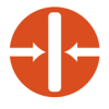 Icon representing slimmer jaw and head design on the Crescent adjustable wrench design