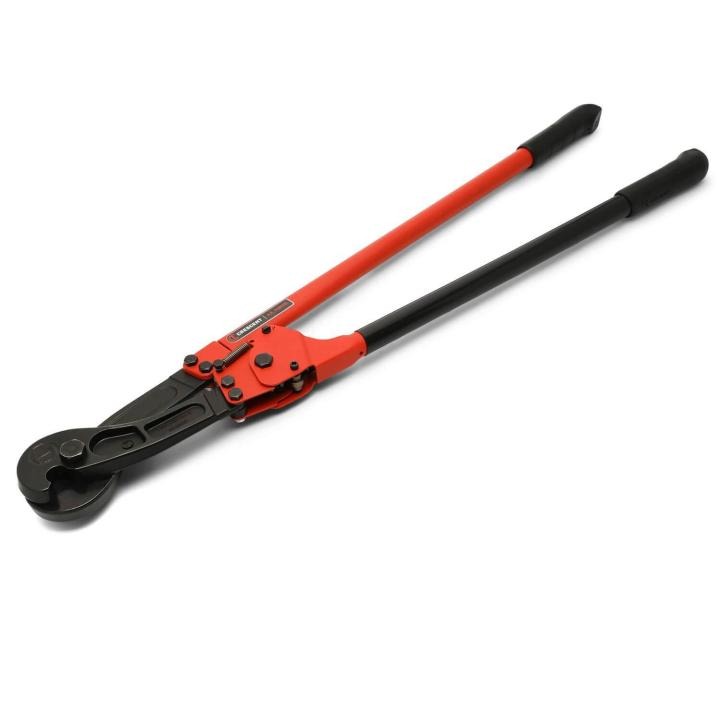 Crescent 8690TN with the jaws angled towards the lower left hand corner and the handles towards the upper right hand corner