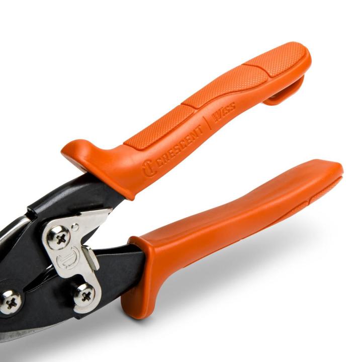 Close up image of the CTH3SFT Hand Seamer with integrated folding tool orange handles