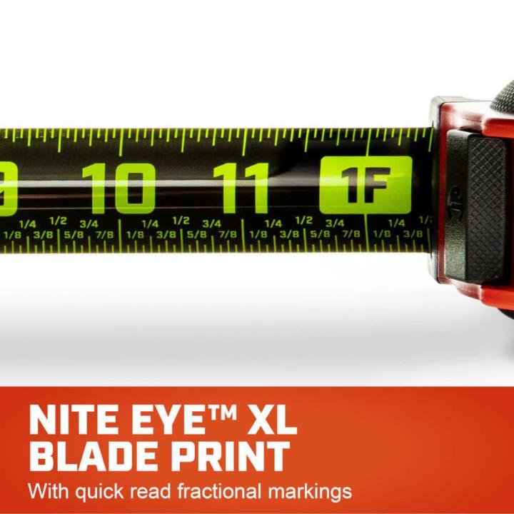 CONTROLTOUCH NITE EYE infographic highlighting the NITE EYE XL blade print with quick read fractional markings