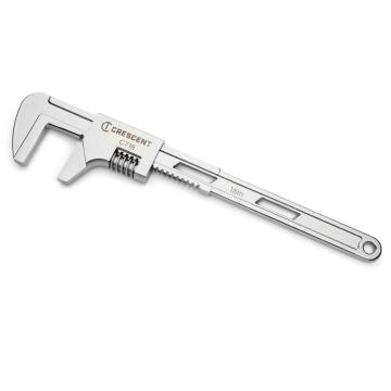 Image of the Crescent 18" Automotive Wrench on a white background with the jaws open and pointing towards the upper left side and the handle towards the lower right side