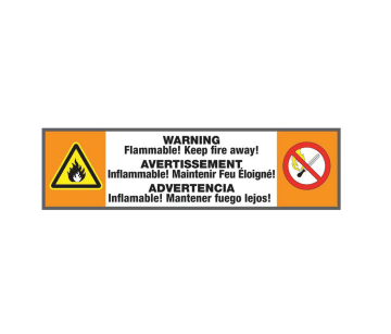 JOBOX Flammable Bottom Label 
