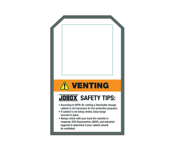 JOBOX Venting Label